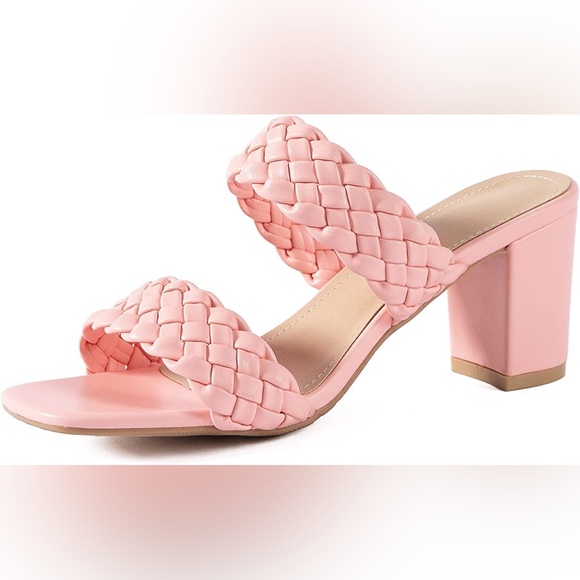Shoes - NEW Double Braided Strap Block Heel Sandals